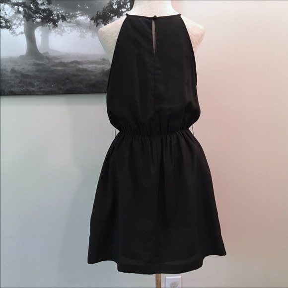 Express Black Dress with Bead and Sequin Neckline - Picture 2 of 8